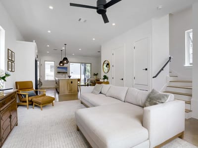 Living area at 4804 Ribbecke Ave Unit #A - 4 bed 3 bath home