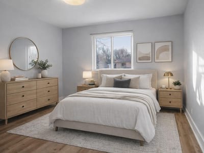 Living area at 4805 Richmond Ave Unit #B - 2 bed 1 bath home