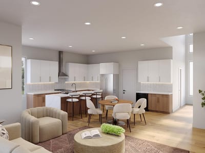 Living area at 4907 Majestic Dr Unit #2 - 3 bed 2 bath home