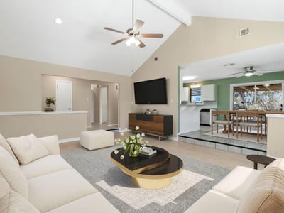 Living area at 500 Grand Prairie CIR - 3 bed 1 bath home
