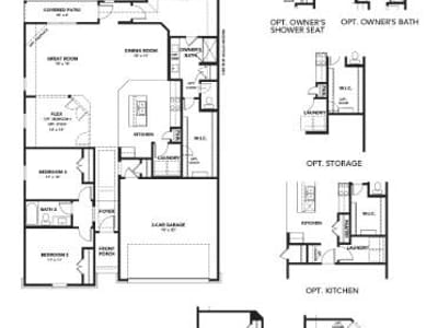 Living area at 500 Quail Convey DR - 3 bed 2 bath home