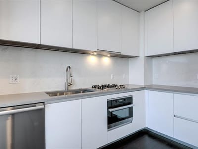 Primary bedroom at 501 West Ave Unit #1206 - 1 bed 1 bath home
