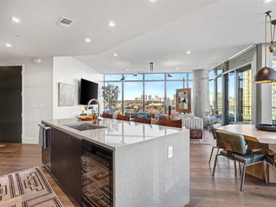 Living area at 501 West Ave Unit #1207 - 2 bed 2 bath home