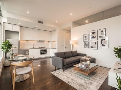 Living area at 501 West Ave Unit #1306 - 1 bed 1 bath home