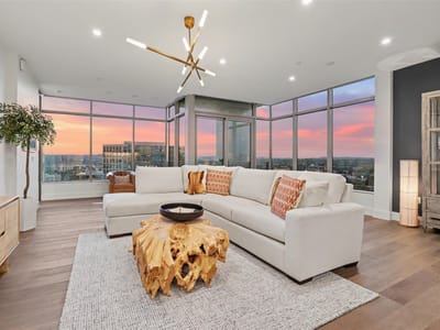 Living area at 501 West Ave Unit #1604 - 3 bed 3 bath home