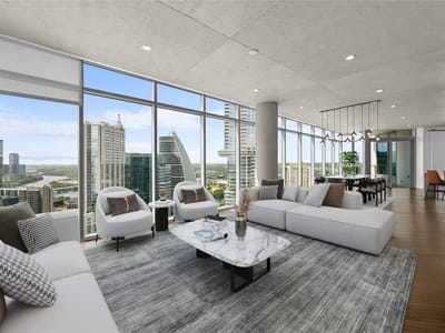 Living area at 501 West Ave Unit #3201 - 3 bed 3 bath home