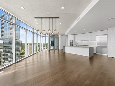 Primary bedroom at 501 West Ave Unit #3201 - 3 bed 3 bath home