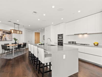 Primary bedroom at 501 West Ave Unit #3403 - 3 bed 3 bath home