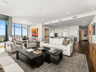 Living area at 501 West Ave Unit #3602 - 3 bed 3 bath home