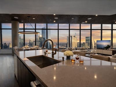 Living area at 501 West Ave Unit #3803 - 3 bed 3 bath home