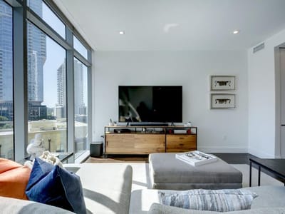 Living area at 501 West Ave Unit #703 - 1 bed 1 bath home