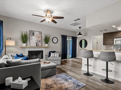 Primary bedroom at 506 W San Antonio ST Unit #205 - 2 bed 2 bath home