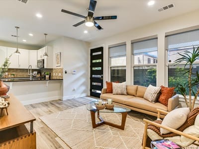 Living area at 5102 Martin Ave Unit #2 - 2 bed 2 bath home