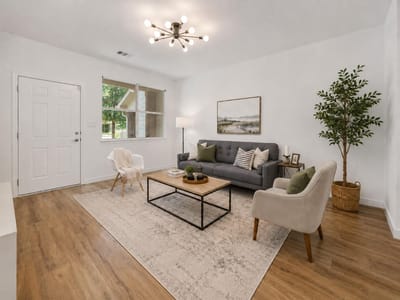 Primary bedroom at 512 Eberhart LN Unit #1205 - 2 bed 2 bath home