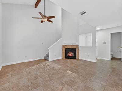 Primary bedroom at 512 Eberhart Ln Unit #203 - 2 bed 1 bath home