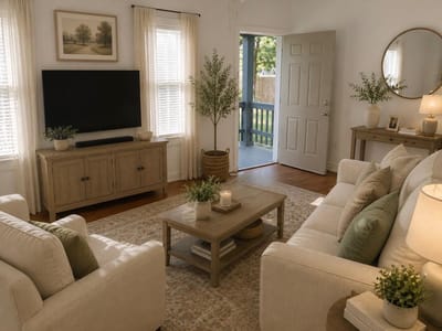 Primary bedroom at 513 San Marcos Highway - 2 bed 1 bath home