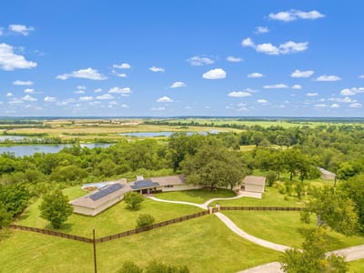 Aerial view with satellite parcel boundary map at 520 Double Eagle Ranch DR - 6 bed 4 bath home