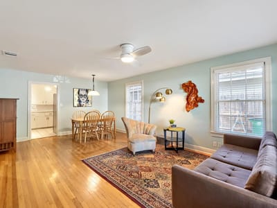 Primary bedroom at 5214 Grover Ave - 3 bed 3 bath home