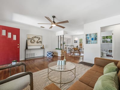 Primary bedroom at 5215 Woodrow Ave - 2 bed 1 bath home