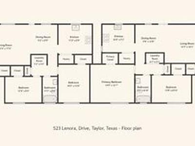 Primary bedroom at 523 Lenora Dr Unit #A&B - Steger, Taylor, TX