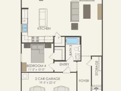 Primary bedroom at 5301 Monarda Mint Dr - 4 bed 3 bath home