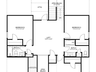 Primary bedroom at 540 Gus LOOP - 5 bed 4 bath home