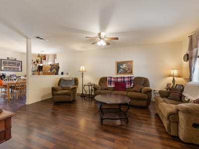 Living area at 5501 English Ave - 3 bed 2 bath home