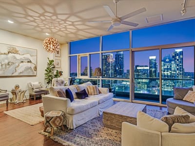 Living area at 555 E 5th St Unit #2826 - 2 bed 2 bath home