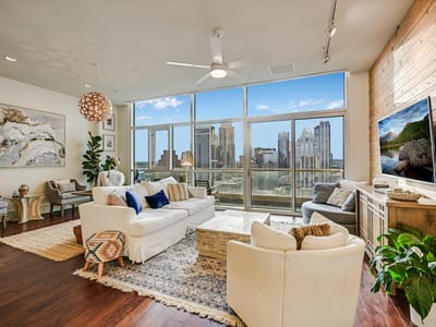 Primary bedroom at 555 E 5th St Unit #2826 - 2 bed 2 bath home