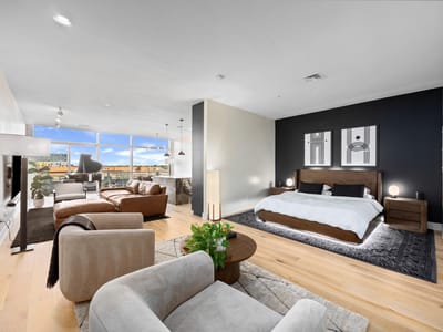 Living area at 555 E 5th St Unit #521 - 1 bed 1 bath home