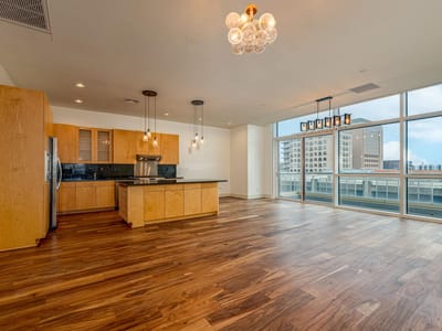 Kitchen at 555 E 5th ST Unit #523 - 1 bed 1 bath home