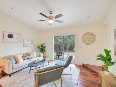 Primary bedroom at 5704 Gloucester LN Unit #B - 2 bed 2 bath home