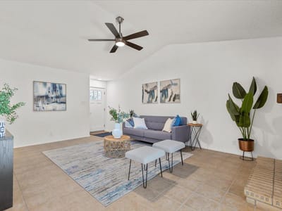 Primary bedroom at 5805 West Gate BLVD Unit #A - 2 bed 1 bath home