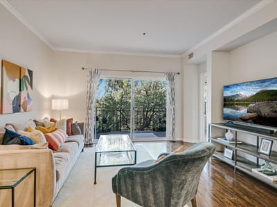 Primary bedroom at 6000 Shepherd Mountain CV Unit #604 - 2 bed 2 bath home