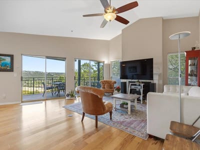Living area at 6000 Shepherd Mountain CV Unit #618 - 2 bed 2 bath home