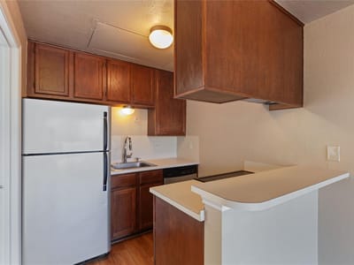 Kitchen at 601 Nelray BLVD Unit #17 - 1 bed 1 bath home