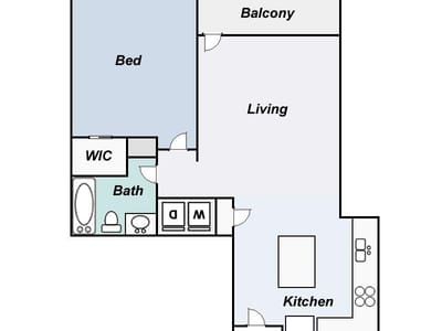 Property photo 2 at 603 Davis ST Unit #1005 - 1 bed 1 bath home