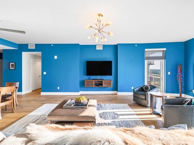 Primary bedroom at 603 Davis St Unit #1103 - 2 bed 2 bath home