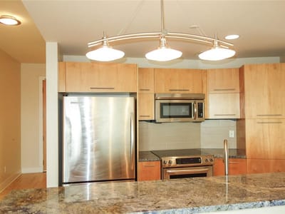 Primary bedroom at 603 Davis St Unit #1409 - 2 bed 2 bath home