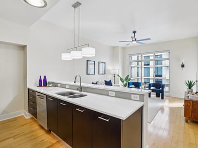 Primary bedroom at 603 Davis St Unit #2007 - 1 bed 1 bath home