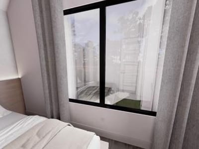 Primary bedroom at 605 E 55 th Unit #2 - 2 bed 1 bath home