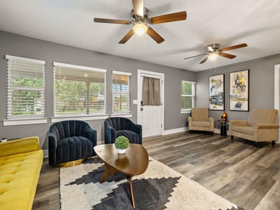 Living area at 606 E 19th St - 3 bed 1 bath home