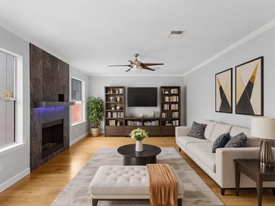 Living area at 6200 La Naranja Ln - 3 bed 2 bath home