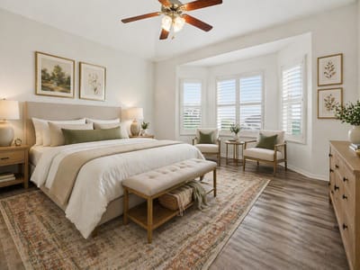 Primary bedroom at 6227 Aviara Dr Unit #E3 - 4 bed 2 bath home