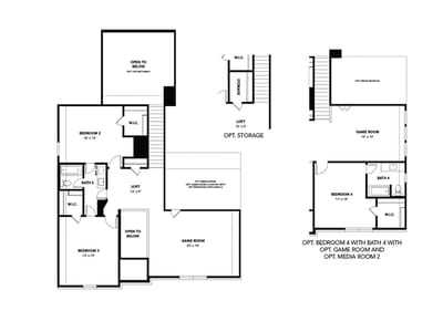 Kitchen at 628 Hickory Bend TRL - 4 bed 3 bath home