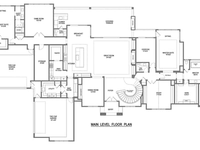 Living area at 6300 Caudill Ln - 5 bed 5 bath home