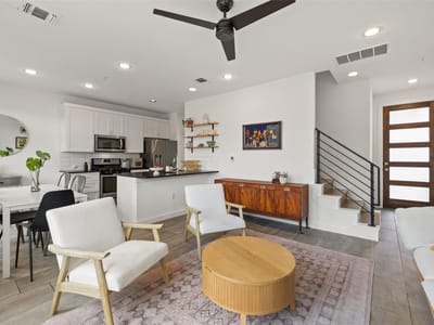 Living area at 6409 Berkman DR Unit #6 - 3 bed 2 bath home