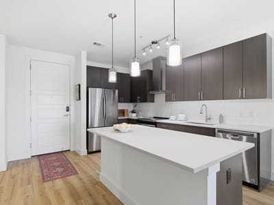 Primary bedroom at 6444 Burnet Rd Unit #403 - 1 bed 1 bath home