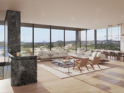 Living area - 6507 Bridge Point Pkwy #Lot 4 Living area with floor-to-ceiling windows at 6507 Bridge Point Pkwy #Lot 4 - 4 bed 4 bath home