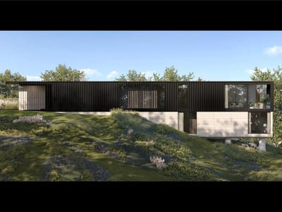 Front exterior with architectural rendering at 6507  Bridge Point Pkwy  #Lot 7 - 3 bed 3 bath home
